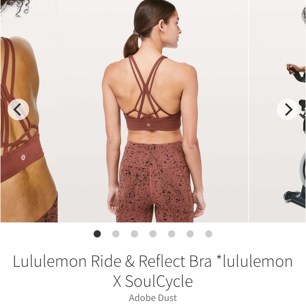 Lululemon // Ride & Reflect Bra Lululemon X SoulCycle - Adobe Dust